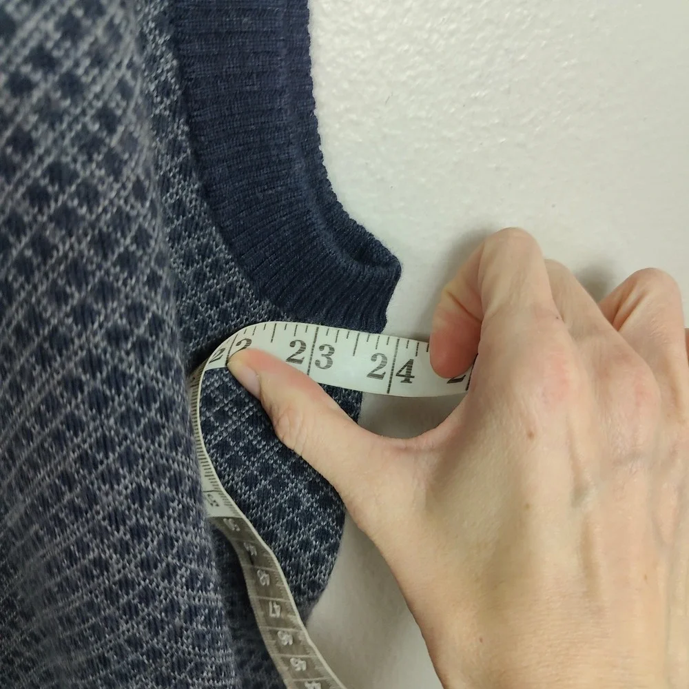 Nordstrom Vest‎ Mens Large Extra Fine Merino Wool V-Neck Geometric Sweater
